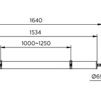 Philips WT210C LED waterdichte lamp 54W 4000K 7000 lumen IP69K IK06 1640mm Witte behuizing CE RoHS