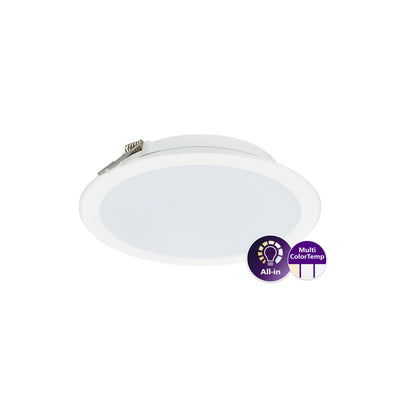 Philips 19W LED downlight, 2000 lumens, 3000K/4000K/6500K, IP20/44, Ø225mm, blanc, angle de faisceau de 110°