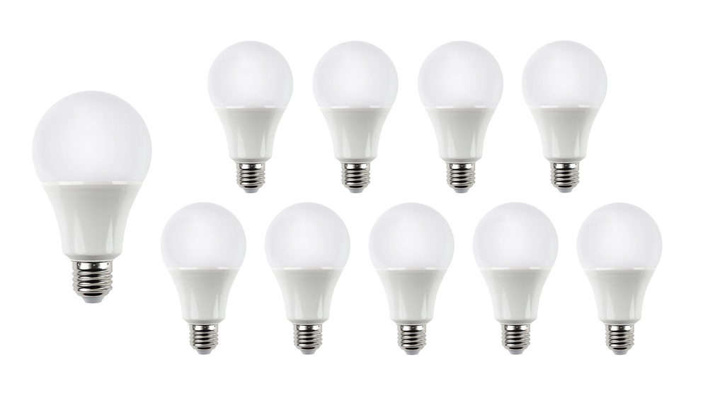 Spectrum E27 LED lampen set 10x A60 10.5W 1521 lumen 3000K Philips chip 220-240V 120° CRI 80 IP20 CE RoHS