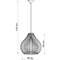 Sollux Lighting LED hanglamp APRILLA, 1xE27 fitting, 220-240V, IP20, mat goud aluminium, CE RoHS