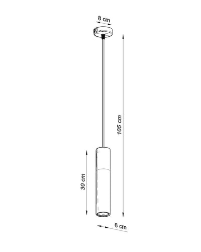 LED Hanglamp zwart beton BORGIO - 1 x GU10 aansluiting