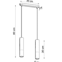 Suspension LED Sollux Lighting Borgio 2 béton blanc 2 GU10 40W