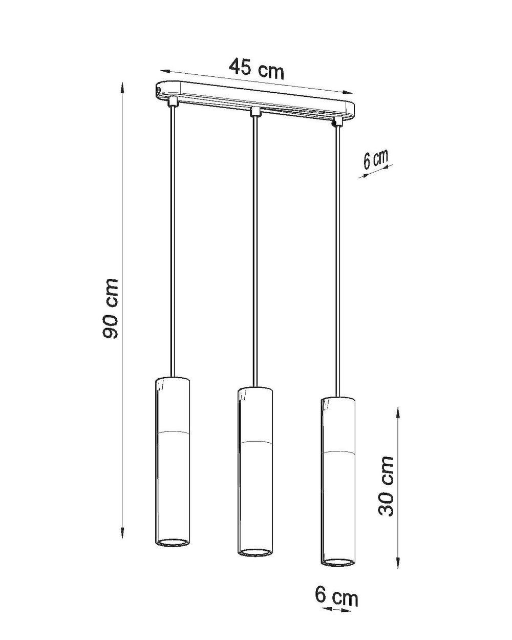 LED Hanglamp wit beton BORGIO - 3 x GU10 aansluiting