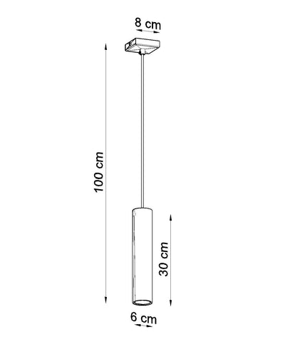LED Hanglamp wit LAGOS - 1 x GU10 aansluiting