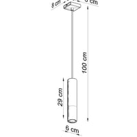 LED Hanglamp zwart chrome LOOPEZ - 1 x GU10 aansluiting