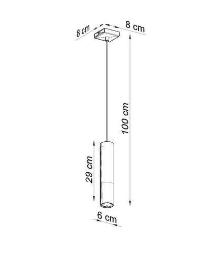 LED Hanglamp zwart chrome LOOPEZ - 1 x GU10 aansluiting