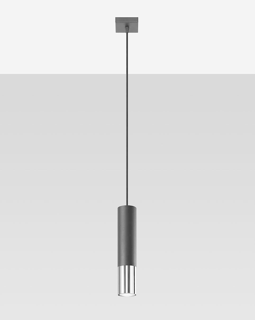 LED Hanglamp zwart chrome LOOPEZ - 1 x GU10 aansluiting