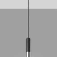 LED Hanglamp zwart chrome LOOPEZ - 1 x GU10 aansluiting