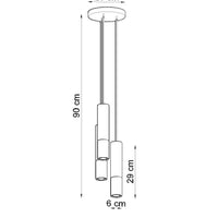 LED Hanglamp zwart koper LOOPEZ - 3 x GU10 aansluiting