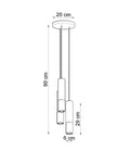 LED Hanglamp zwart koper LOOPEZ - 3 x GU10 aansluiting