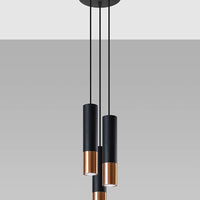 LED Hanglamp zwart koper LOOPEZ - 3 x GU10 aansluiting