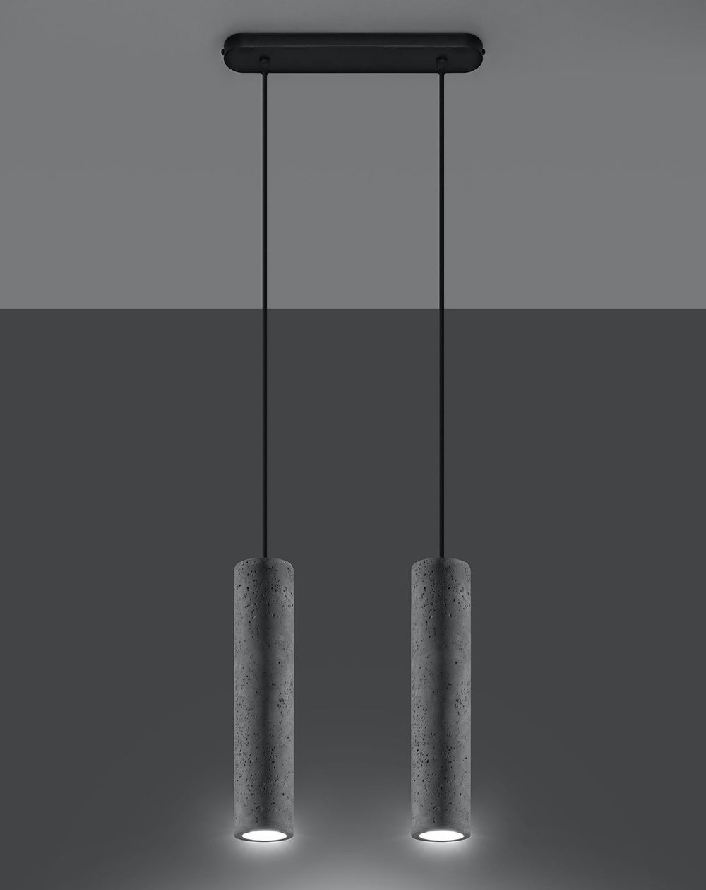 LED Hanglamp beton LUVO - 2 x GU10 aansluiting