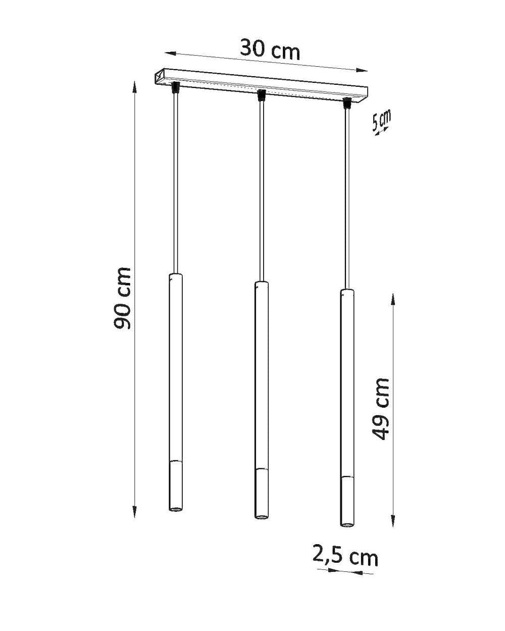 LED Hanglamp zwart koper MOZAICA - 3 x G9 aansluiting