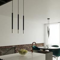 LED Hanglamp zwart chrome MOZAICA - 3 x G9 aansluiting