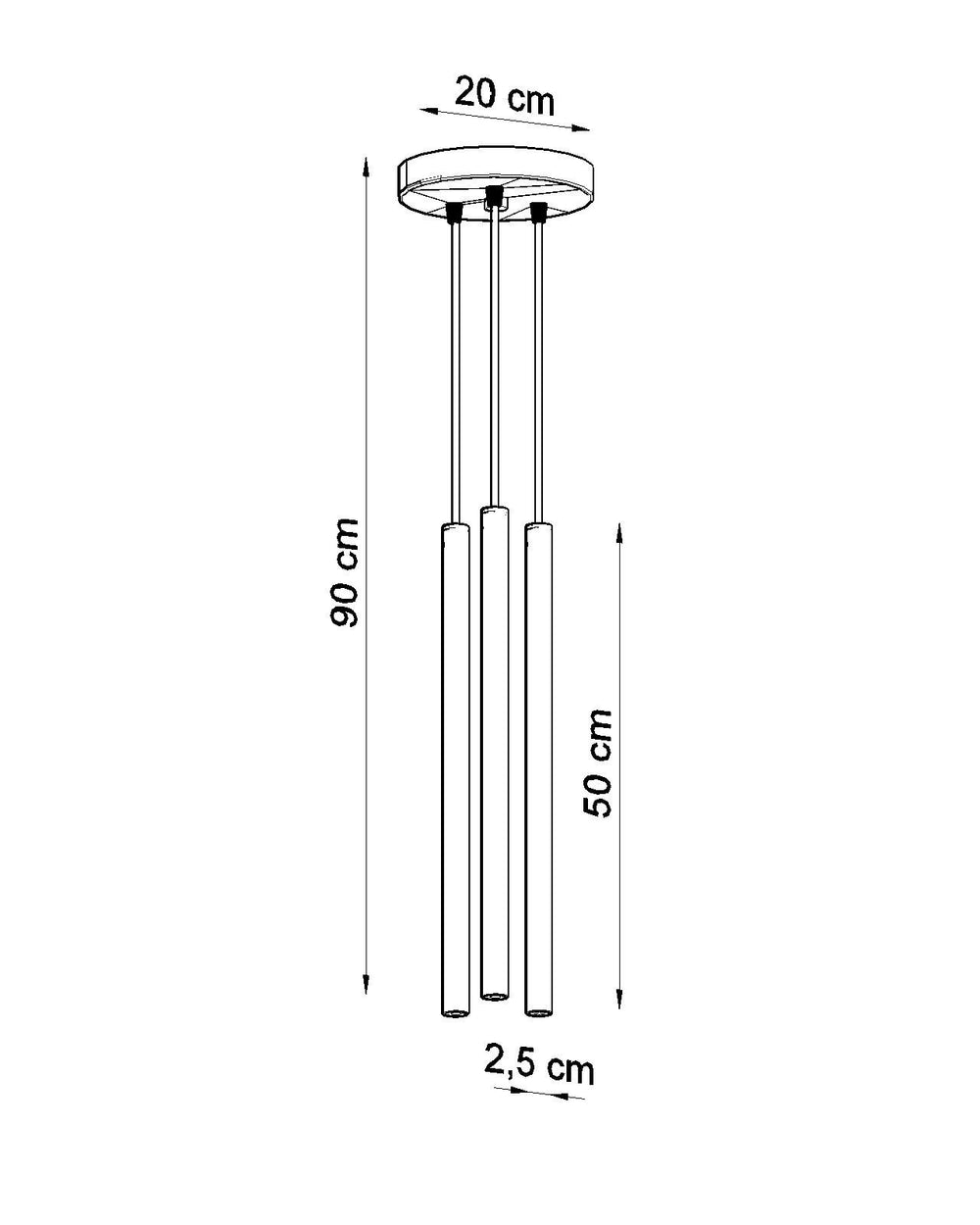 LED Hanglamp zwart PASTELO - 3 x G9 aansluiting