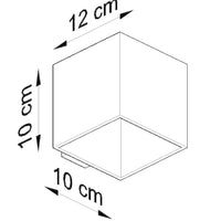 LED Wandlamp beton QUAD - 1 x G9 aansluiting 