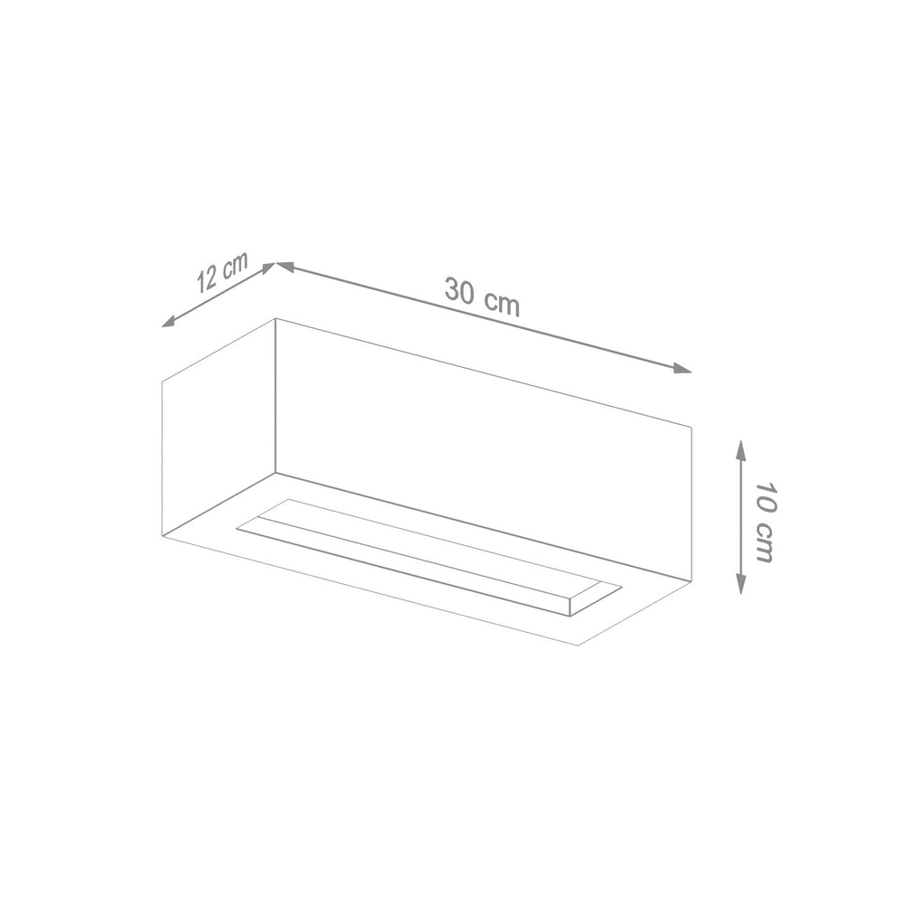 LED Wandlamp beton VEGA 30 - 1 x E27 aansluiting 