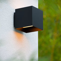 Lucide applique murale extérieure LED exeter noir E27 IP54 220V 50W sans scintillement