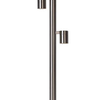 Lampe de borne d’extérieur Lucide ARNE-LED, 2x5W GU10 LED 2700K, IP44, finition acier inoxydable chrome satiné