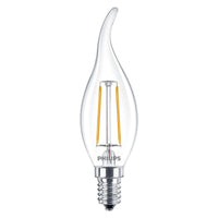 Philips CorePro bougie LED E14 2W 250 lumens 2700K claire non dimmable BA35 blanc chaud remplace 25W