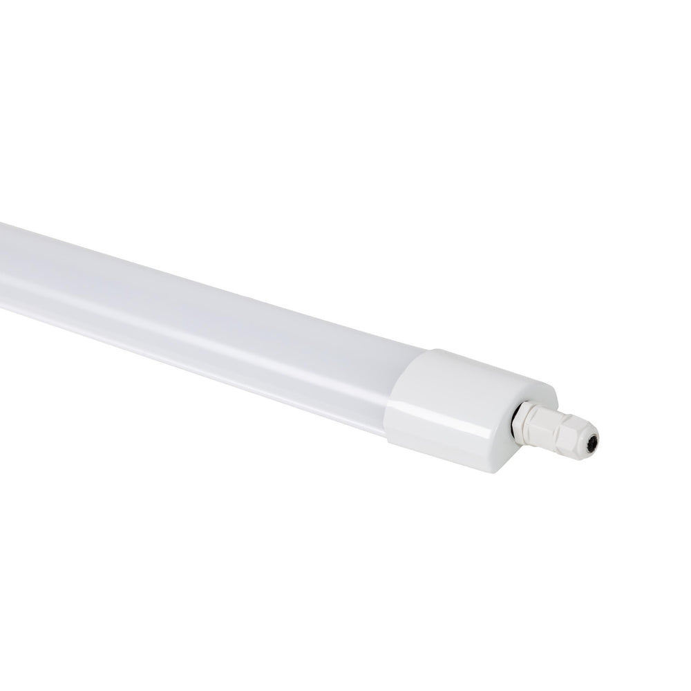 Luminaire LED Spectrum 150cm 45W 4000K IP65 5150 lumens montage plafond ou suspension Blanc