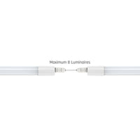 Luminaire LED Spectrum 150cm 45W 4000K IP65 5150 lumens montage plafond ou suspension Blanc
