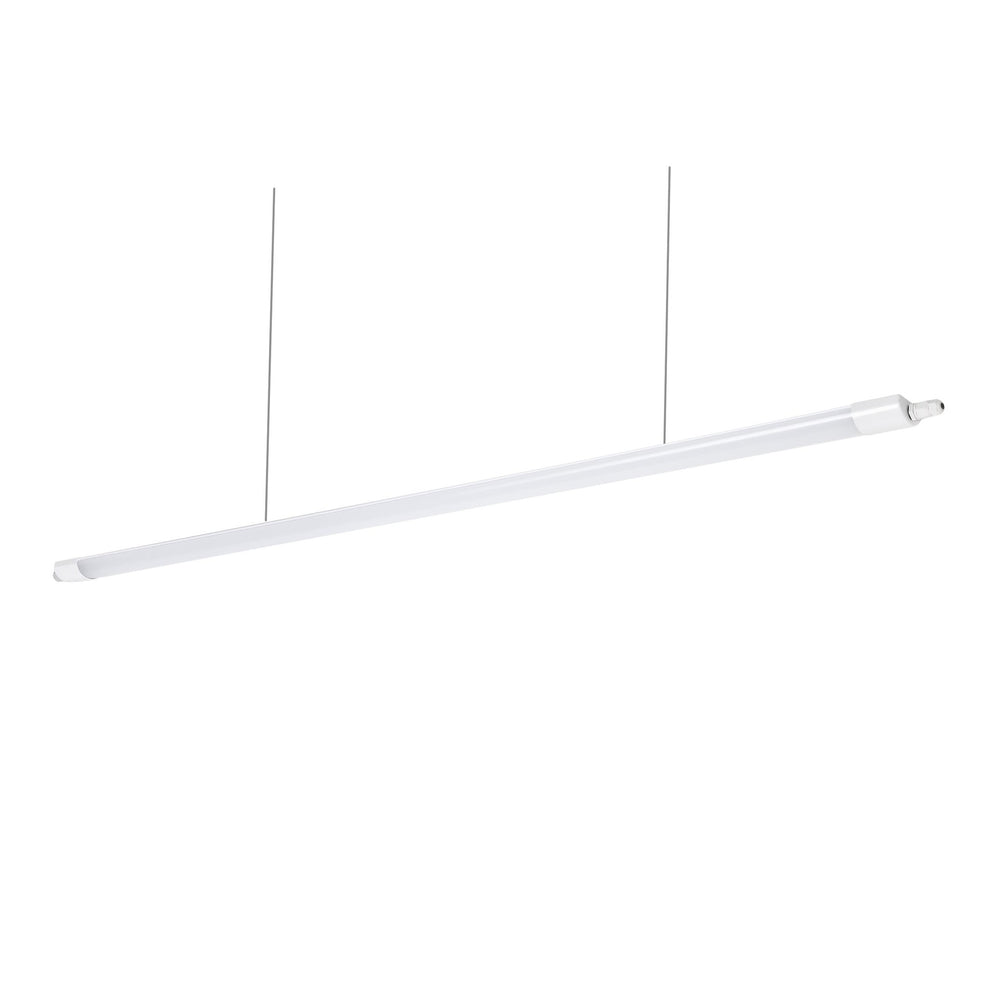 Luminaire LED Spectrum 150cm 45W 4000K IP65 5150 lumens montage plafond ou suspension Blanc