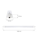 Luminaire LED Spectrum 150cm 45W 4000K IP65 5150 lumens montage plafond ou suspension Blanc