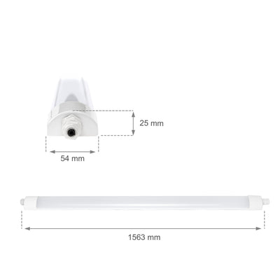 LED Armatuur Limea - 150cm 45W 115lm p/w - 4000K 840 - IP65 spatwaterdicht - Doorkoppelbaar
