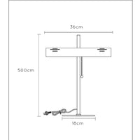 Lucide Glendale tafellamp, 2xE27 fitting, LED compatibel, Zwart met matgouden accenten, IP20, CE RoHS