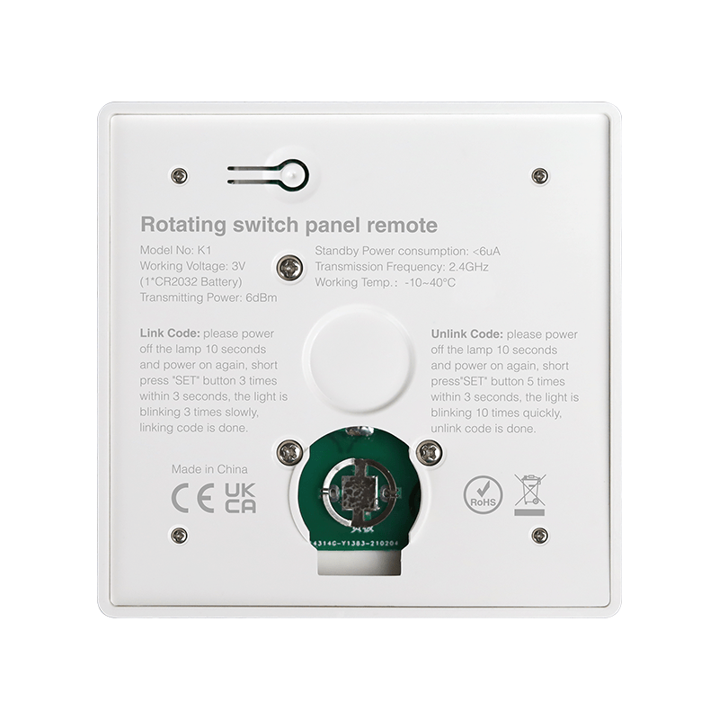 Contrôleur mural sans fil Mi-Light variateur CCT blanc 220-240V IP20