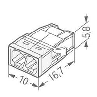Wago connecteur 2-voies 0,5-2,5 mm² 2273-202 - ip20 pour câblage sécurisé et installations compactes - 100 pièces