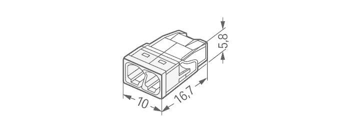 Wago connecteur 2-voies 0,5-2,5 mm² 2273-202 - ip20 pour câblage sécurisé et installations compactes - 100 pièces