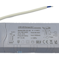 Pilote LED dimmable Lcb pour panneau LED 36W/40W, 30-42V 1000mA, IP20, découpe de phase triac