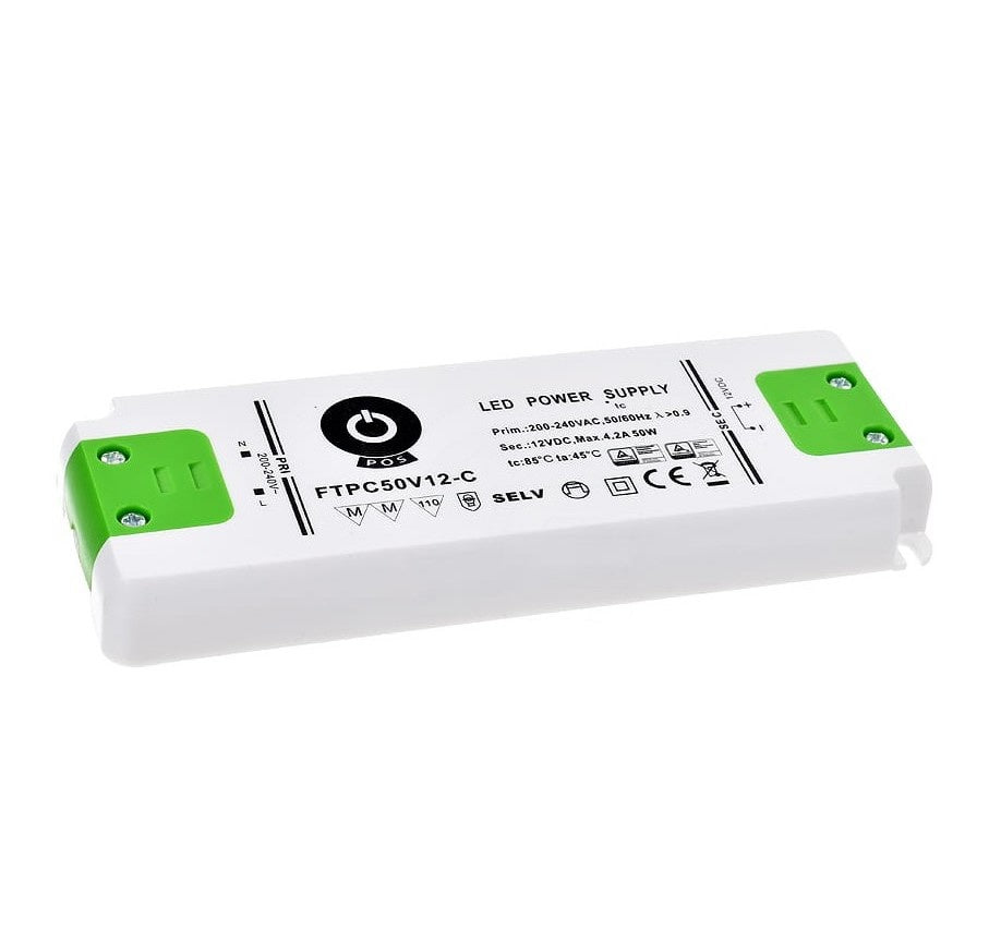 Adaptateur d’alimentation LED GLP 12V 50W 4.16A, IP20, certifié CE RoHS, fiable pour l’éclairage LED 12V