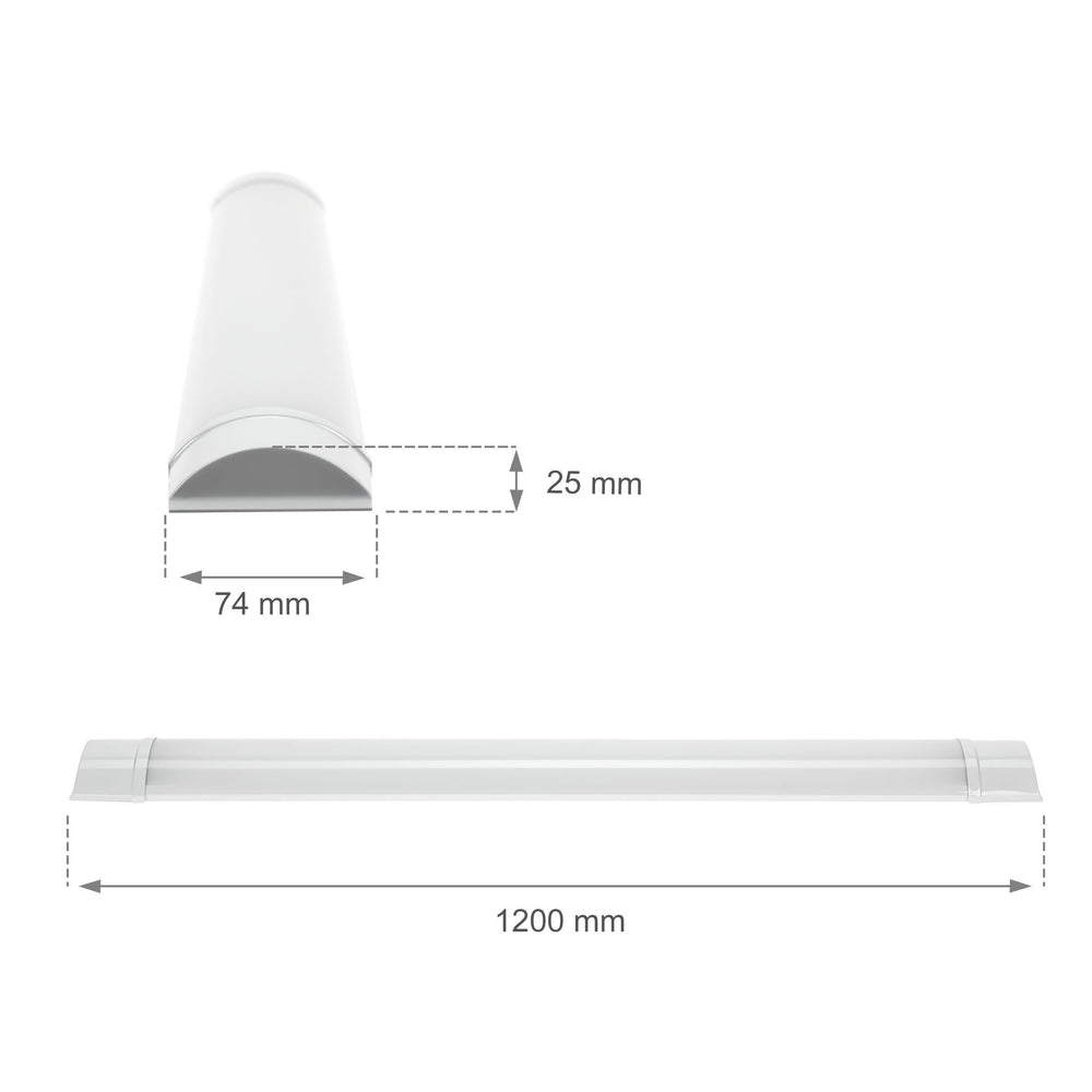 Spectrum LED Batten 120cm 32W 3000K Warm Wit 4000 lumen IP20 Plafond- of Hangmontage Wit