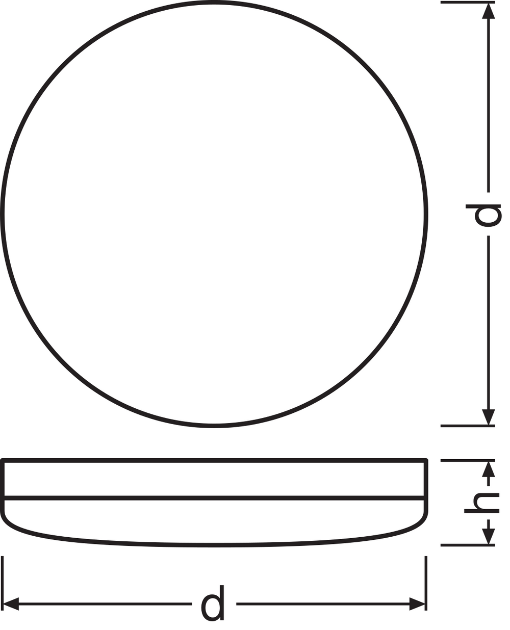 LED bulkhead plafond- of wandlamp, Wit, IP65 IK10, 24W 1800 lumen, 3000K warm wit, Ø300mm