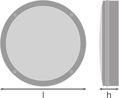 LED Opbouw Bulkhead Lamp 300mm Wit, 15W 1400 lumen, 4000K Koel Wit, IP65