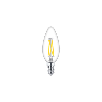 Philips LED kaarslamp 2.5W E14 B35 helder glas, dimbaar WarmGlow 2200K-2700K 340 lumen CRI 90