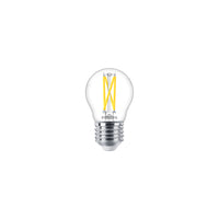 Philips MAS LEDLuster 2.5W E27 P45 Ampoule en Verre Transparent, 2200K-2700K Warm Glow, 340 lumens, CRI 90, Gradable