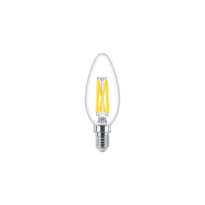 Philips LED Kaars 3.4W E14 B35 Helder Warm Glow 2200-2700K dimbaar 470 lumen 90CRI glazen lamp