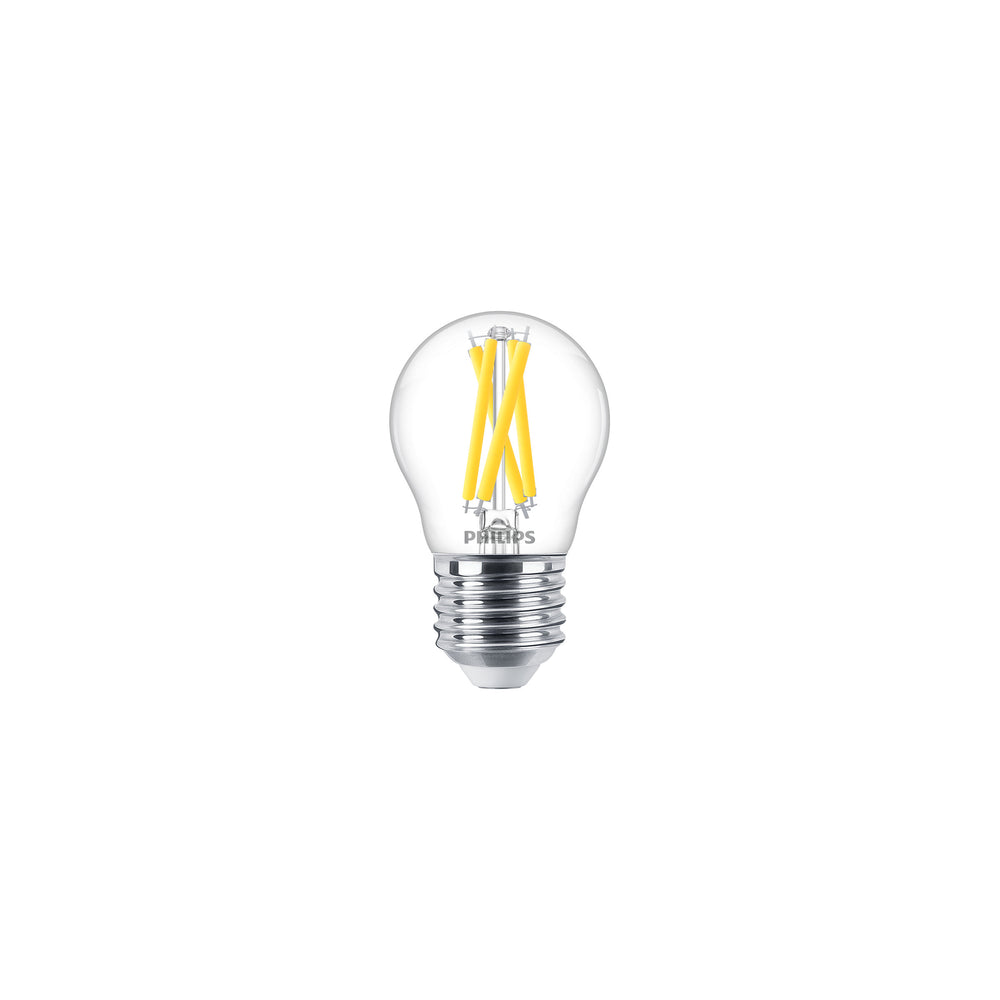 Philips MAS LEDLuster 3.5W E27 helder P45 dimbare LED lamp 2200-2700K 470 lumen 90CRI Warm Glow