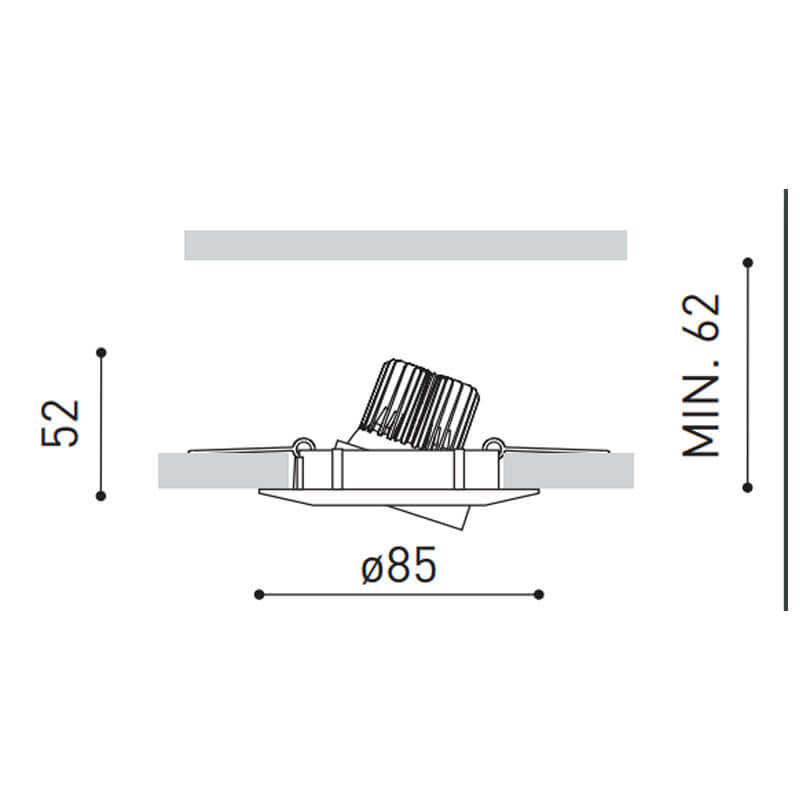 Spot encastré LED LCB 10.5W 3000K blanc chaud IP20 puce Philips CE RoHS 220-240V garantie 5 ans