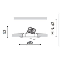 Led inbouwspot dimbaar 7W vervangt 70W 4000K helder wit LCB