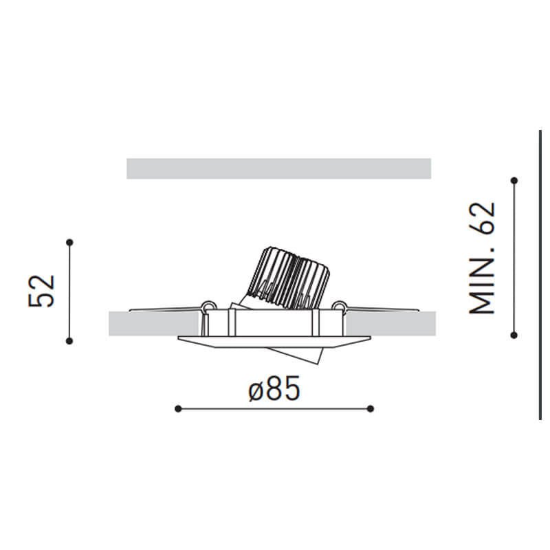 Spot encastré LED Lcb 5W remplace 1250W 3000K blanc chaud