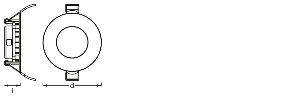 Spot LED Encastré Slim Blanc 4.5W 240 lumens 6500K Lumière du jour 110° Découpe 72mm 85mm