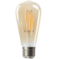LCB LED filamentlamp E27 ST64 6W 2200K extra warm wit licht