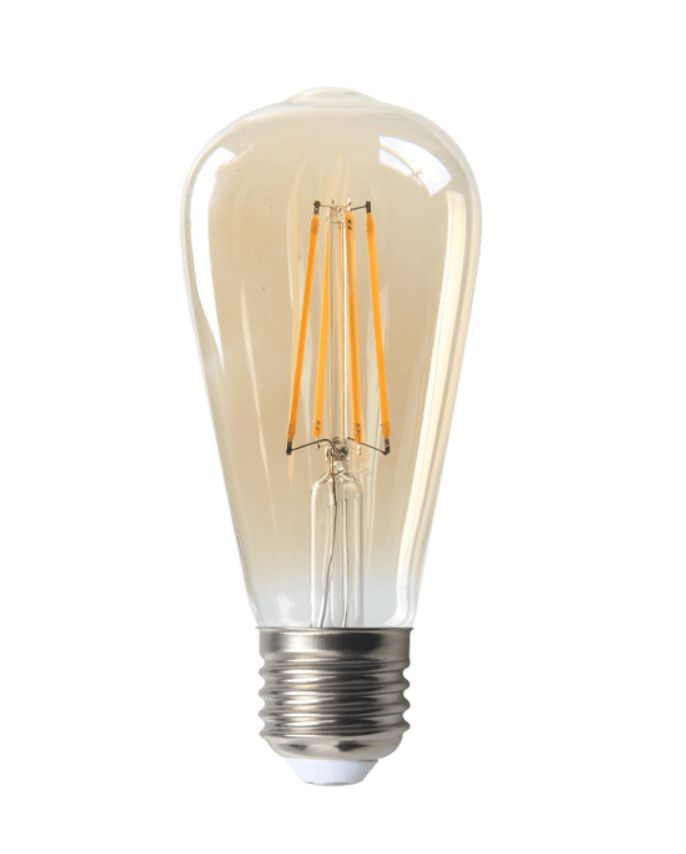 LCB LED filamentlamp E27 ST64 6W 2200K extra warm wit licht