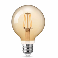Ampoule à filament LED LCB E27 G125 4W 2200K blanc extra chaud Globe XL dimmable remplace 40W