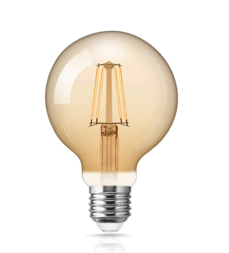 lcb led filamentlamp e27 g125 4w 2200k extra warm wit licht xl globe